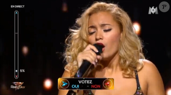 Sarah Sofia - Deuxième prime de "Rising Star" sur M6. Le 2 octobre 2014.