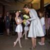 La princesse héritière Elisabeth de Belgique, 12 ans, accompagnait sa mère la reine Mathilde de Belgique lors de la finale du concours Genée International Ballet Competition à Anvers, le 27 septembre 2014
