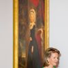 La reine Mathilde de Belgique visitait au Palais des Beaux-Arts de Bruxelles, le 2 octobre 2014, une exposition mettant à l'honneur Rubens, "Sensation et sensualité, Rubens et son héritage".