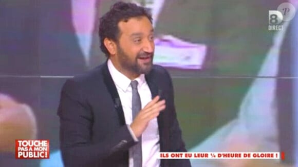 L'animateur Cyril Hanouna présente Touche pas à mon public, le jeudi 2 octobre 2014 sur D8.