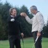 Stéphane Freiss et Alain Roche lors de la 1ère édition du Tee Break gourmand au golf d'Etiolles dans l'Essonne le 7 octobre 2014
