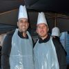Sylvain Marconnet et Cédric Pioline lors de la 1ère édition du Tee Break gourmand au golf d'Etiolles dans l'Essonne le 7 octobre 2014