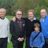 Alain Roche, Philippe Faure-Brac, Stéphane Freiss et Alain Boghossian lors de la 1ère édition du Tee Break gourmand au golf d'Etiolles dans l'Essonne le 7 octobre 2014