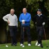 Alain Roche, Stéphane Freiss et Alain Boghossian lors de la 1ère édition du Tee Break gourmand au golf d'Etiolles dans l'Essonne le 7 octobre 2014