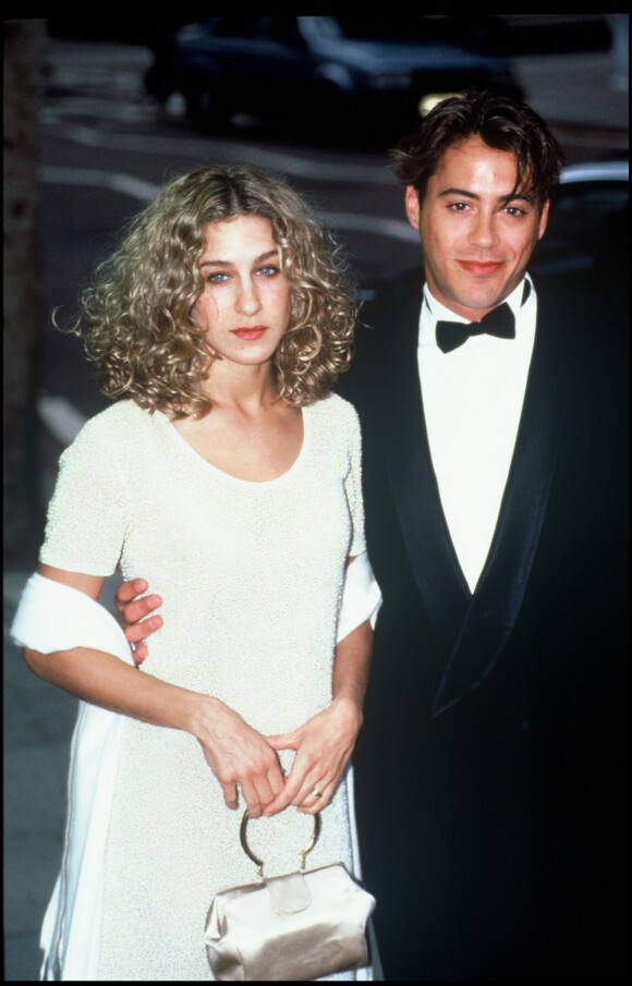 Sarah Jessica Parker et Robert Downey Jr. lors d'une soirée le 13 mai 1991