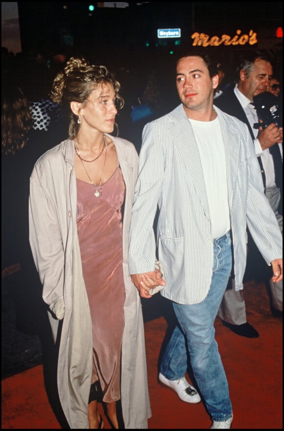 Sarah Jessica Parker et Robert Downey Jr. à la première de Shoe Salesman Finds His Soulemate, le 21 janvier 1995