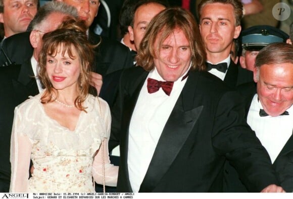 Elisabeth et Gérard Depardieu au Festival de Cannes le 15 mai 1994.