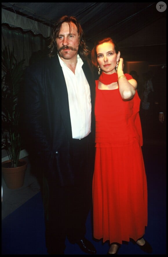 Gérard Depardieu et Carole Bouquet  à Cannes en 1989