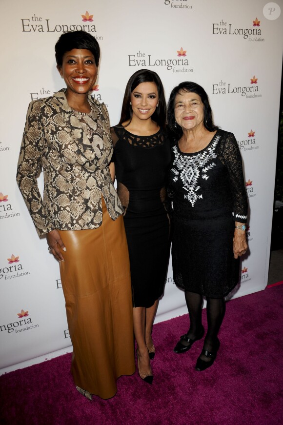 Guest, Eva Longoria, Dolores Huerta - Dîner de gala pour la fondation d'Eva Longoria au restaurant Beso à Los Angeles, le 9 octobre 2014.