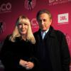 Exclusif - Michel Drucker et son épouse Dany Saval assistent à la dernière du spectacle ''D.I.S.C.O'' aux Folies Bergère à Paris, le 10 janvier 2014.