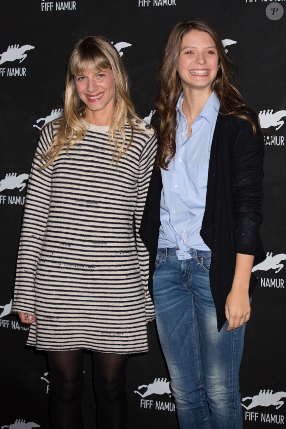 Mélanie Laurent et Joséphine Japy au photocall du film "Respire" lors de la 29e édition du FIFF (Festival international du film francophone), à Namur en Belgique le 6 octobre 2014