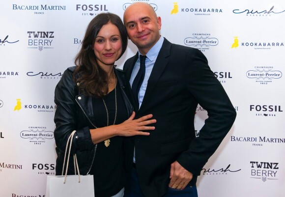 Marie-Ange Casalta et son mari Romuald Boulanger - Inauguration du Chess Hotel au 6 Rue du Helder en partenariat avec Crush Magazine à Paris, le 10 octobre 2014.