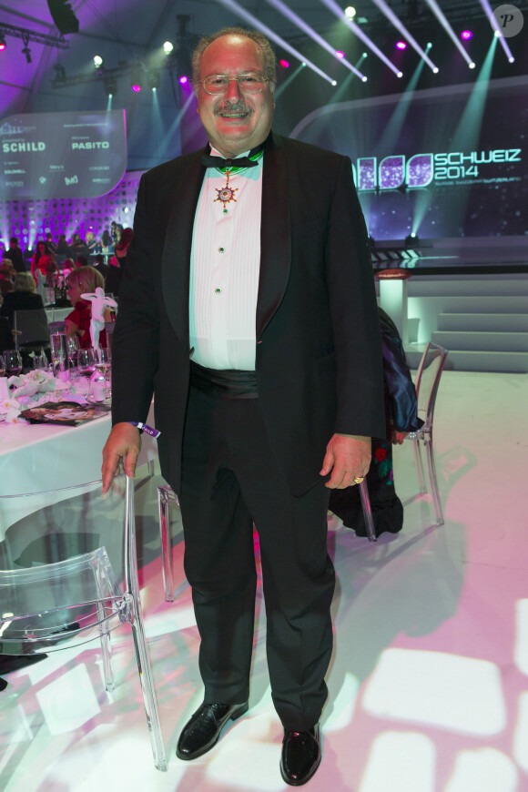 Le roi Fouad d'Egypte lors de l'élection de Miss Suisse 2014 à Berne, le 11 octobre 2014