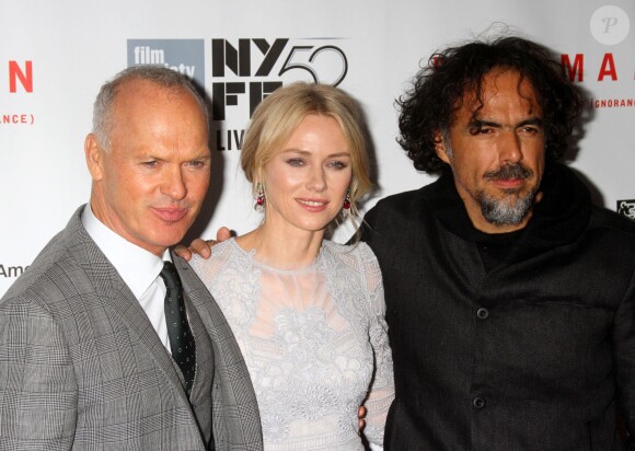 Michael Keaton, Naomi Watts, Alejandro Gonzalez Inarritu au 52e festival du film de New York, le 11 octobre 2014.