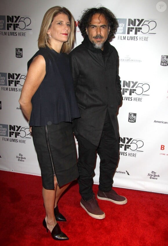Alejandro Inarritu et sa femme Maria Eladia Hagerman au 52e festival du film de New York, le 11 octobre 2014.