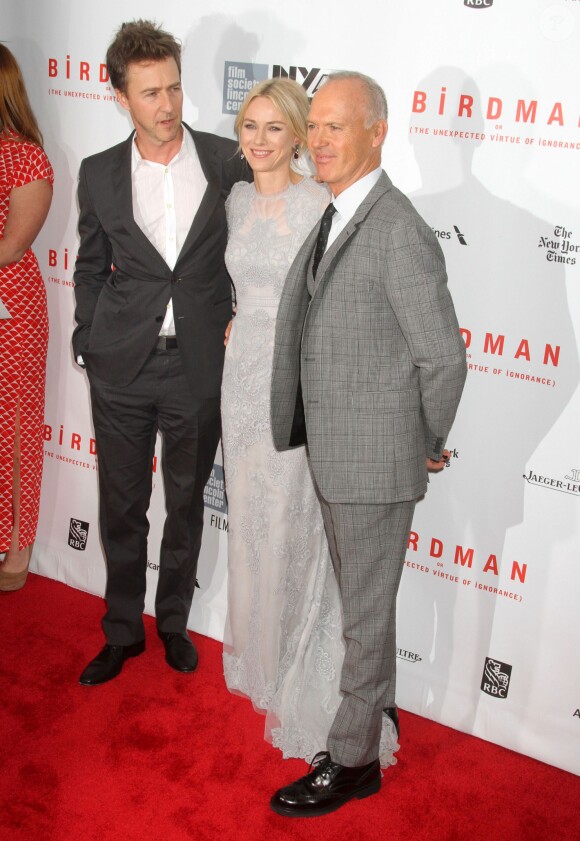 Michael Keaton, Naomi Watts, Edward Norton au 52e festival du film de New York, le 11 octobre 2014.