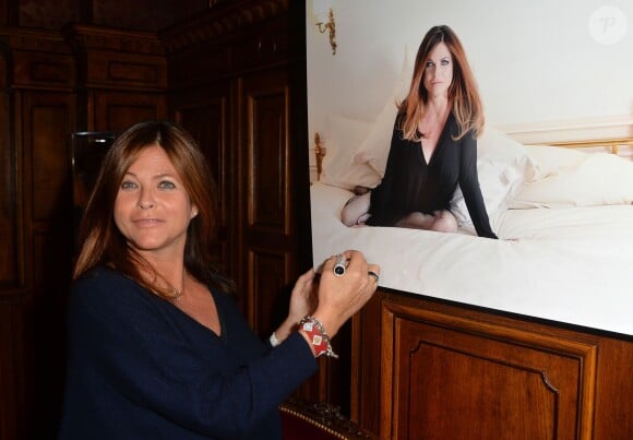 Charlotte Valandrey - Cocktail de lancement du livre "Garde-Robes" de Nathalie Garçon à l'Hôtel Régina à Paris, le 13 octobre 2014