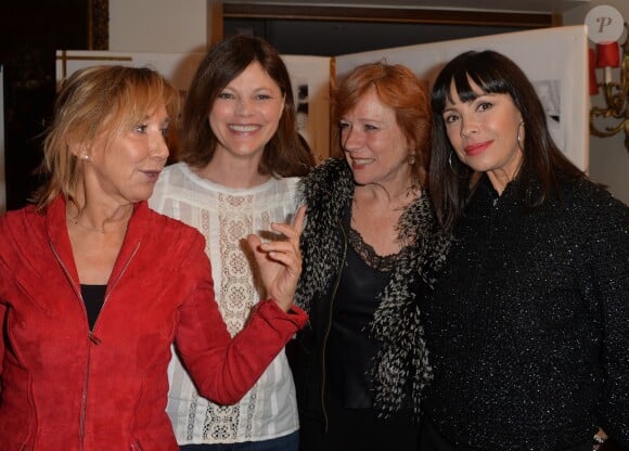 Marie-Anne Chazel, Alexandra Kazan, Éva Darlan et Mathilda May - Cocktail de lancement du livre "Garde-Robes" de Nathalie Garçon à l'Hôtel Régina à Paris, le 13 octobre 2014.