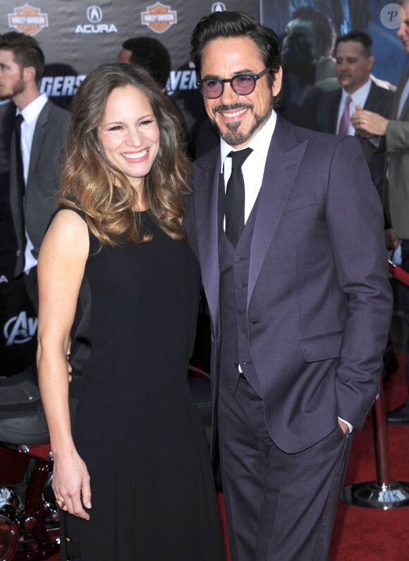 Robert Downey Jr., Susan lors d'une première d'Avengers le 11 avril 2012 à Los Angeles.