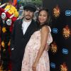Zoe Saldana (enceinte) et son mari Marco Perego - Première du film "The Book of Life" à Los Angeles le 12 octobre 2014. 