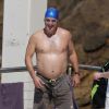 Chris Noth prend du bon temps dans une piscine à Sydney en Australie. Le 12 octobre 2014.