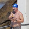 L'acteur Chris Noth prend du bon temps dans une piscine à Sydney en Australie. Le 12 octobre 2014.