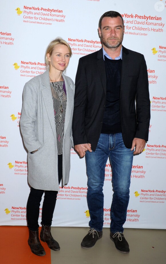 Naomi Watts, Liev Schreiber à New York le 18 octobre 2014.