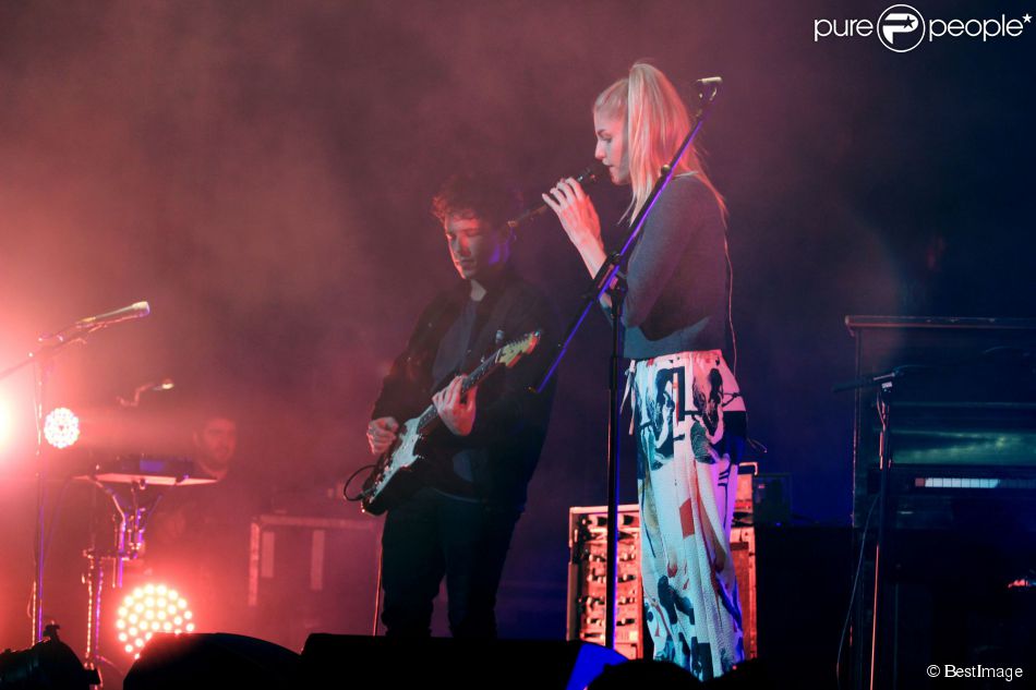  Exclusif - Dan Rothman et Hannah Reid - Le groupe London Grammar en concert au Palais des Sports &amp;agrave; Paris, le 22 octobre 2014. 