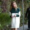 Brooklyn Decker assiste au défilé des finalistes du prix CFDA/Vogue Fashion Fund à West Hollywood, habillée d'une robe-pull et de chaussures Céline. Le 21 octobre 2014.