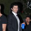 Matthew Morrison déguisé en John Travolta dans "Pulp Fiction" pour sa soirée d'Halloween organisée au Hyde Nightclub dans le quartier de West Hollywood à Los Angeles, le 25 octobre 2014.