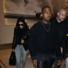 Kanye West et Kim Kardashian à l'aéroport de Los Angeles, le 26 octobre 2014.