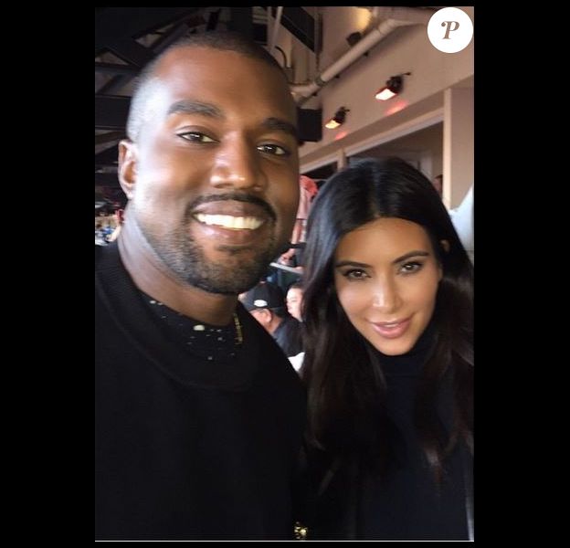 Kanye West et Kim Kardashian, couple heureux à l'AT&T Park de San Francisco. Le 26 octobre 2014.