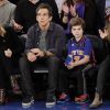 Taylor Swift et Ben Stiller au Madison Square Garden à New York pour le match NBA New York Knicks - Chicago Bulls le 29 octobre 2014. 