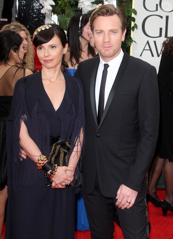 Ewan McGregor et son épouse Eve Mavrakis lors des Golden Globes à Los Angeles le 15 janvier 2012