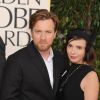 Ewan McGregor et son épouse Eve Mavrakis lors des Golden Globes 2013