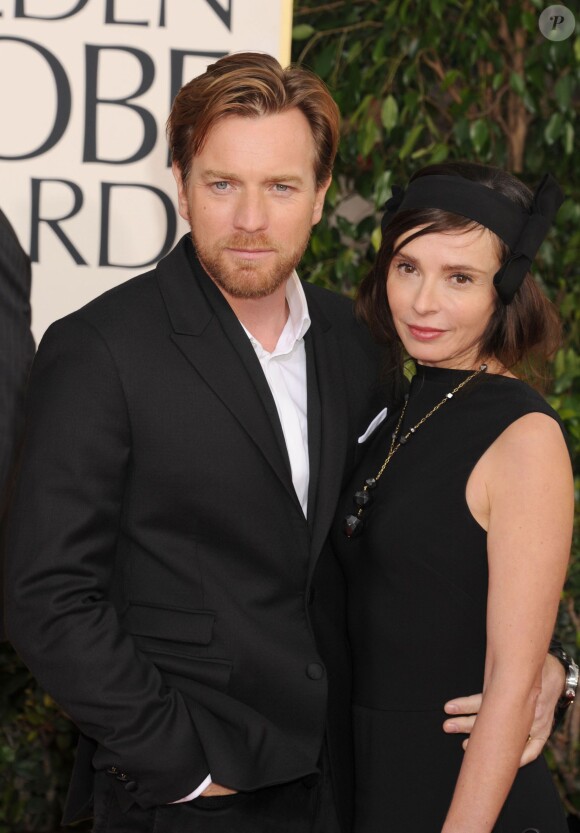 Ewan McGregor et son épouse Eve Mavrakis lors des Golden Globes 2013