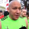 Atteint d'un cancer, le footballeur Jonas Gutierrez participe à un marathon à Buanos Aires le 12 octobre 2014.