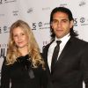 Radamel Falcao avec sa femme Lorelei arrivent au dîner de gala UNICEF à Manchester, le 4 novembre 2014. 