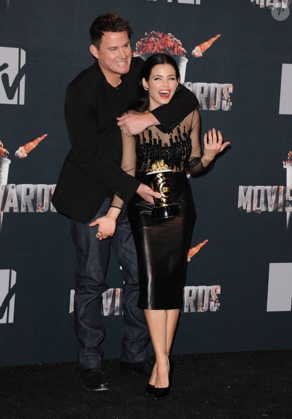 Channing Tatum et Jenna Dewan lors des MTV Movie Awards à Los Angeles le 13 avril 2014