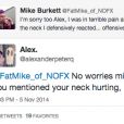  Fat Mike s'excuse apr&egrave;s avoir frapp&eacute; un fan lors d'un concert de NOFX &agrave; Sydney le 5 novembre 2014.&nbsp; 