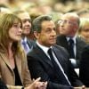 Carla Bruni-Sarkozy, Nicolas Sarkozy - Réunion publique de Nicolas Sarkozy, candidat à la présidence de l'UMP à Paris, le 7 novembre 2014.