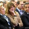 Bernadette Chirac, Carla Bruni-Sarkozy, Nicolas Sarkozy - Réunion publique de Nicolas Sarkozy, candidat à la présidence de l'UMP à Paris, le 7 novembre 2014.