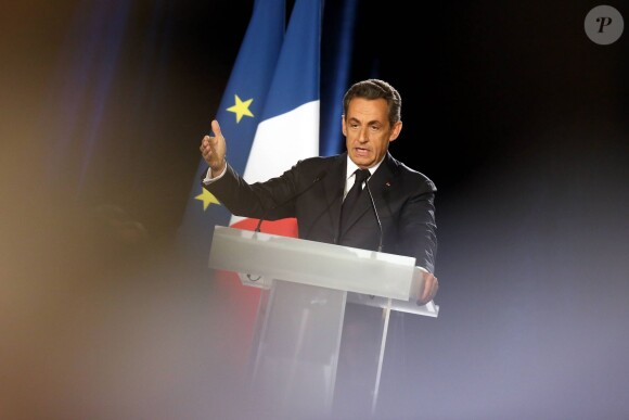 Réunion publique de Nicolas Sarkozy, candidat à la présidence de l'UMP à Paris (Porte de Versailles), le 7 novembre 2014.