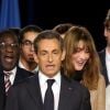 Nicolas Sarkozy soutenu par Carla Bruni-Sarkozy - Réunion publique de Nicolas Sarkozy, candidat à la présidence de l'UMP à Paris, le 7 novembre 2014.