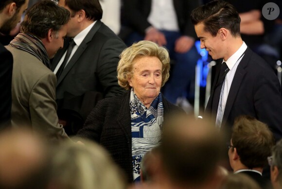 Bernadette Chirac - Réunion publique de Nicolas Sarkozy, candidat à la présidence de l'UMP à Paris, le 7 novembre 2014.