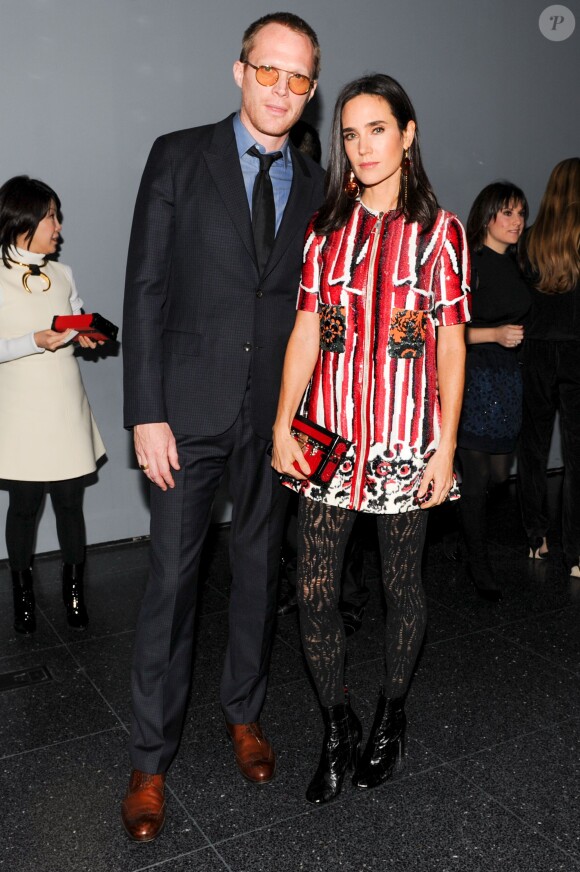 Paul Bettany et Jennifer Connelly assistent au dîner "Louis Vuitton celebrating Monogram" organisé par Louis Vuitton au MoMA. New York, le 7 novembre 2014.