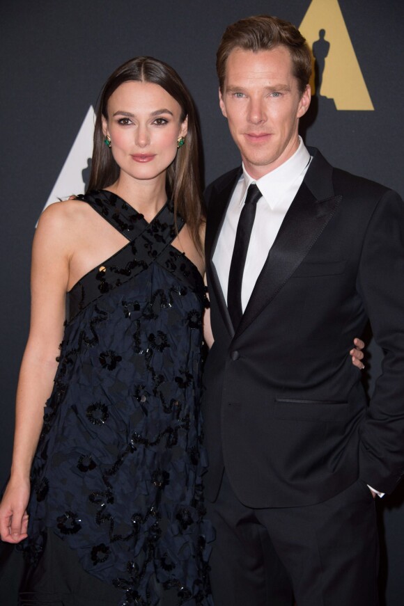 Keira Knightley et Benedict Cumberbatch lors des Governors Awards à Hollywood, le 8 novembre 2014.