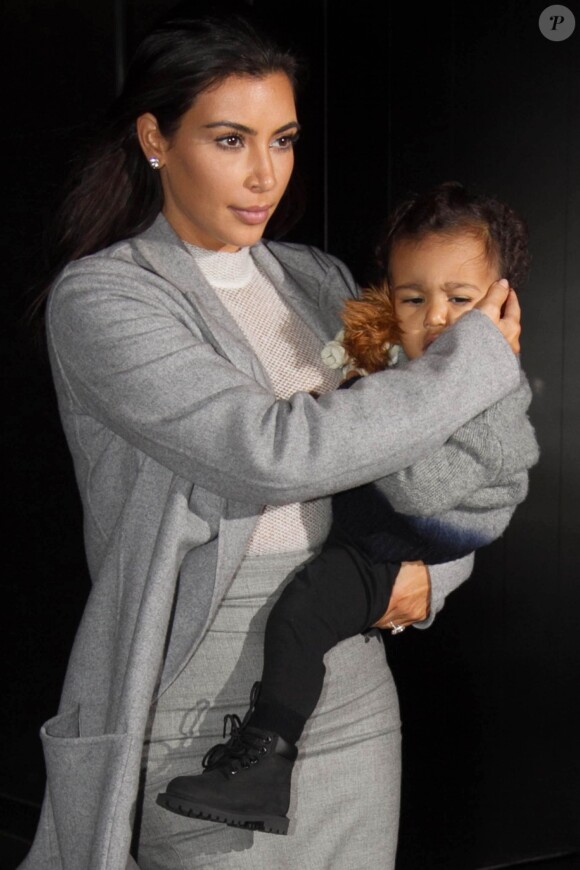 Kim Kardashian et sa fille North à New York, le 7 novembre 2014.