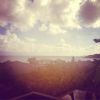 Sandrine Corman a publié une photo de la vue de son hôtel aux Seychelles où elle passe son voyage de noces sur son compte Instagram, le 12 novembre 2014