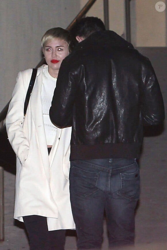 Miley Cyrus et Patrick Schwarzenegger de sortie à Los Angeles, le 12 novembre 2014.
